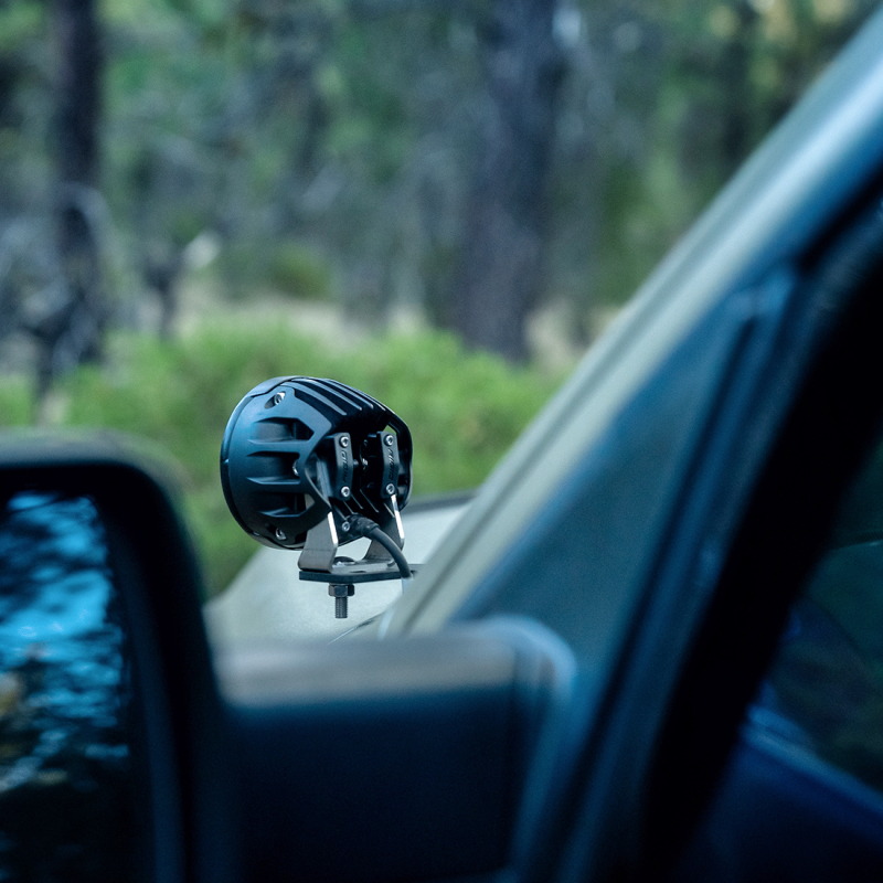 Dodge TRX A-Pillar Light Mount Kit - Rigid Industries - 360-Series Amber Backlight Drive - Black and Amber - `19-`27